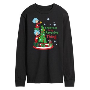 Men's - Dr. Seuss - Christmas Is A Family Thing Long Sleeve Graphic T-Shirt - 1 of 4