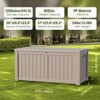 CAVINAS 120 Gallon All-Weather Storage Box,Outdoor UV-Resistant Polypropylene Resin Deck Box with Wood Grain Design for Outdoor,Gardens,Patios - 4 of 4