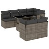 vidaXL Patio Sofa Set with Cushions Outdoor Furniture 8 Piece Poly Rattan - Gray - 2 of 4