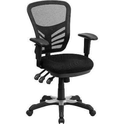 Mid Back Mesh Multifunction Executive Swivel Ergonomic Office Chair - Riverstone Furniture