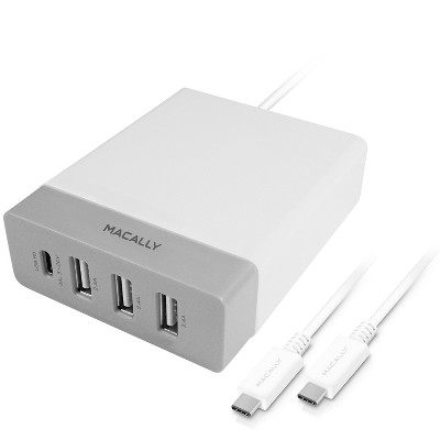 Macally 72-Watt 3-Port USB-A, 1 USB-C Port Wall Charger