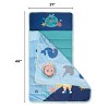 NoJo CoComelon "Love The Ocean" Toddler Nap Mat - Includes Attached Pillow and Fleece Blanket, Light Blue, and Navy - 2 of 4
