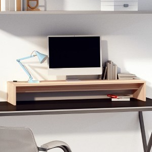 Aghana Digitals Pinewood Monitor Riser 39.4" W x10.6" D x5.9" H - Elevated, Sleek & Decorative Desk - 1 of 4