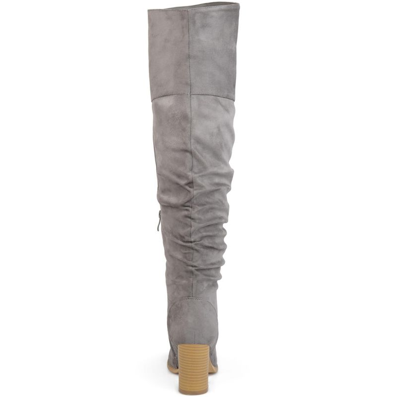 Journee Collection Womens Kaison Stacked Heel Over The Knee Boots, 4 of 11