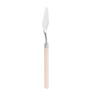 Unique Bargains Stainless Steel Wood Handle Flexible Polished Painting Mixing Scrapers - 1 of 4