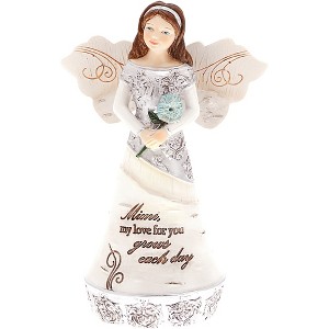 Pavilion Gift Company - Mimi - 5.5" Angel Holding Flower - Decorative Objects - 1 of 4