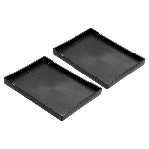 Unique Bargains Plastic Reusable Rectangle Serving Tray 2 Pcs - 1 of 4