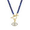 Ross-Simons 3.5-4mm Lapis Bead Charm-Compatible Toggle Necklace in 18kt Gold Over Sterling. 20 inches - 3 of 4