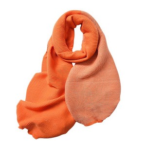 Anna-Kaci Women's Color Block Scarf with Soft Cozy Fabric Modern Neutral Tones and Textured Design - 1 of 3