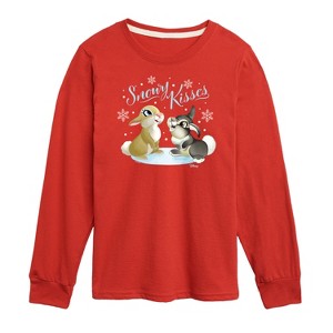 Boys' - Disney - Christmas - Snowy Bunny Kisses Long Sleeve Graphic T-Shirt - 1 of 4