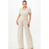 Slickblue Women’s Textured Polo & Pant Set, Button Down, Co-ord Outfit, Work & Weekend, 3 Color Options, Size S-L - 2 of 4
