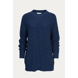 Women's RIBBED-KNIT COTTON SWEATER - Bestto - 1 of 1