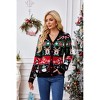 Clearlove Ugly Christmas Sweater for Women Reindeer Funny Merry Knit Sweaters Cardigan - 3 of 4