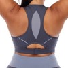 Plus Size Cut Out Back Mesh Sports Bra - White Mark - 3 of 4