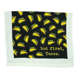 But First Tacos Funny Tasty Mexican Food Tea Towel - Crazy Dog Tea Towel But First Tacos - 1 of 4
