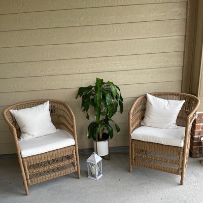 Mulberry 3pc Patio Chat Set Natural Threshold Target