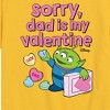 Boys' - Toy Story - Sorry Dad My Valentine Short Sleeve Graphic T-Shirt - 2 of 4