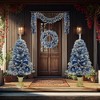 SKRAN 4Pcs Christmas Tree Garland Wreath Set, Garland, Wreath And Set Of 2 Entrance Trees X-mas For Porch Front Door Xmas Party Home Decor - 2 of 4