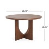 Christopher Knight Home Naomi Rustic 48" Wood Round Dining Table with Criss Cross Legs Walnut - 3 of 4
