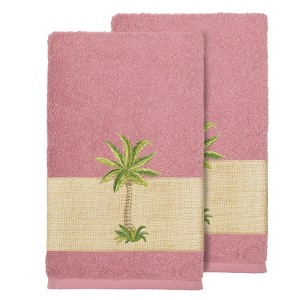 Linum Home Textiles 100% Turkish Cotton COLTON Embellished Towel Set - 1 of 2