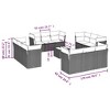 vidaXL Garden Sofa Set Brown, Cream white - 3 of 4