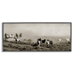 Stupell Industries Dust Up Horse Stampede Framed Giclee Art - 1 of 4