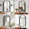 FURNIinspire Full Length Mirrors Arched Makeup Mirror Bathroom Vanity Mirror Wall Mounted Mirror Home Decor for Entryway, Black, 30"*40" - 4 of 4