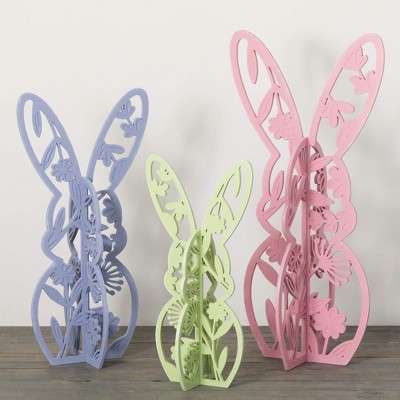 Sullivans 47.5", 39.25" & 31.5" Display Bunnies Set of 3, Multicolor