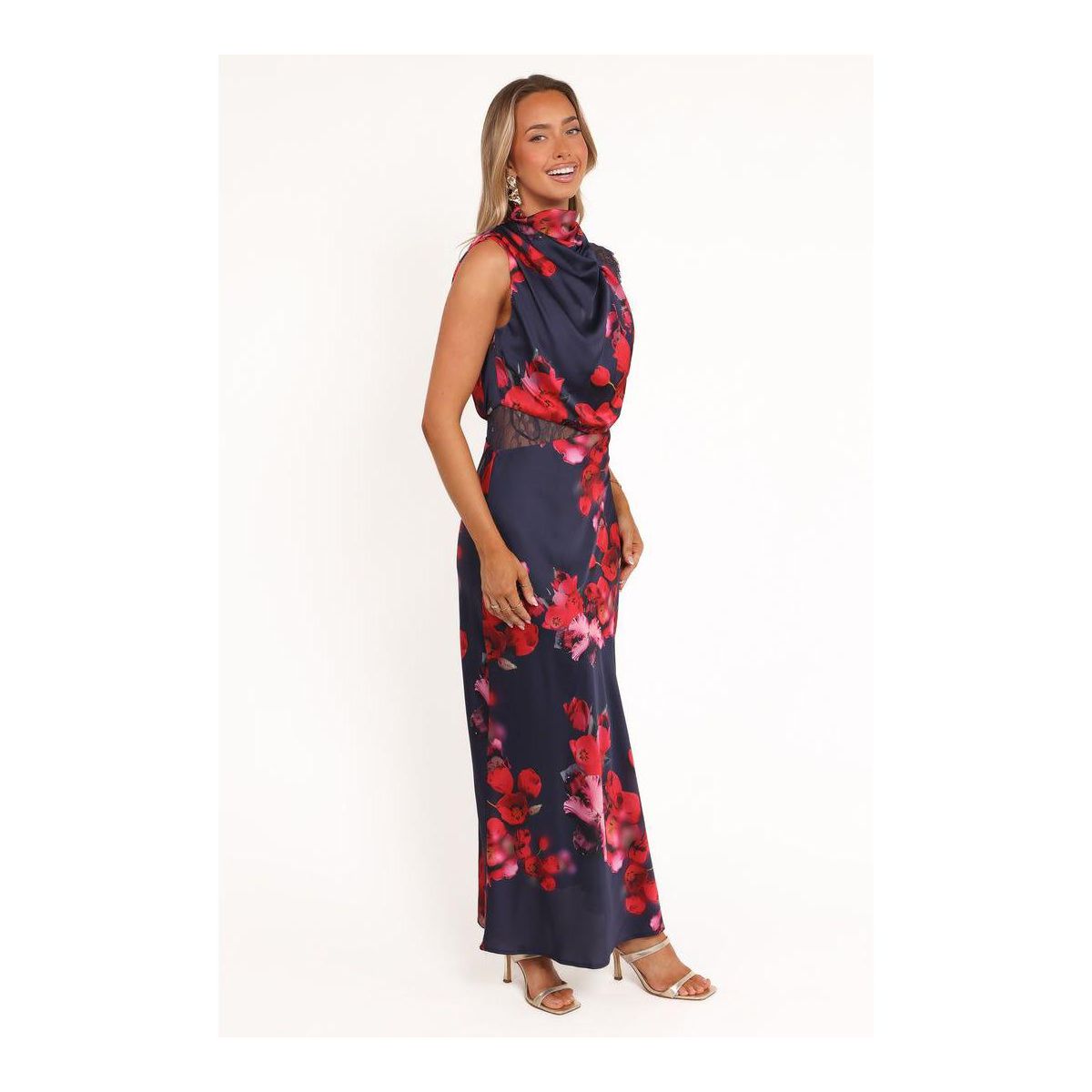 Anabelle Halter Neck Lace Maxi Dress - thumbnail 2