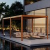 Mondawe Outdoor Louvered Pergola 10X20FT, Aluminum Pergola with Adjustable Roof and Efficient Drainage System - 4 of 4