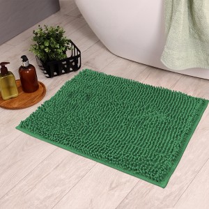 Unique Bargains Bathroom Rug Mat Non-Slip Chenille Shaggy 15.75"x23.62"x1.06" - 1 of 4