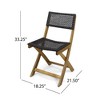 Foldable  Design Patio Bistro Set 2 Piece Outdoor, Patio Table and Chairs Set, Christopher Knight Home Outdoor Furniture - 3 of 4