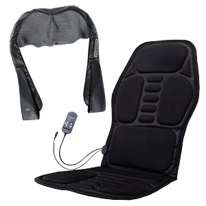 Ultimate Home & Office Massage Bundle - Pursonic 3D Shiatsu Heating Back & Neck Massager and Pursonic Chair Cushion with Heat & Vibration - 1 of 3