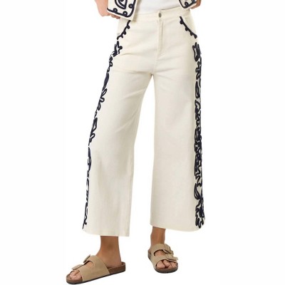 Women's Elaine Detailed Denim Pants - lalavon