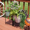 Sunnydaze Iron Metal 3-Tiered Decorative Flower Plant Pot Holder Stand Display - Black - 2pk - 4 of 4