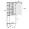 NicBex Bookshelf with Cabinet & Metal Frame Bookcases for Living Room Home Office - 3 of 4