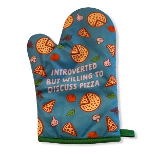Introverted But Willing To Discuss Pizza Funny Baking Cooking Graphic Kitchen Accessories - Crazy Dog Bakeware - 1 of 4
