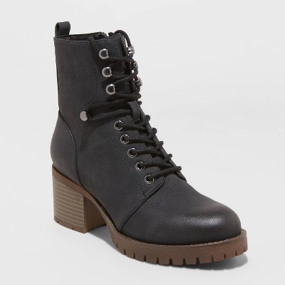 target black lace up boots