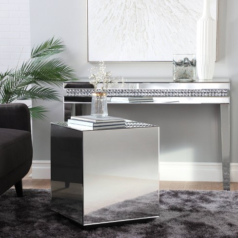 Silver orchid olivia mirrored deals accent table