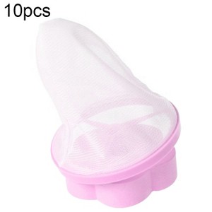 10pcs Plum-shaped Washing Machine Hair Removal Mesh Filter Bag Floating Style Washing Machine Filtration Bag, Random Color Delivery(Pink) - 1 of 4