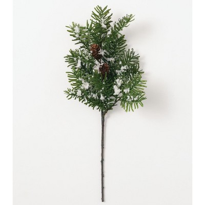 Sullivans Artificial Pine and Snow Spray 20"H Green