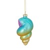 Northlight Seashell Glass Christmas Ornament - 4.25" - Blue and Gold - 4 of 4