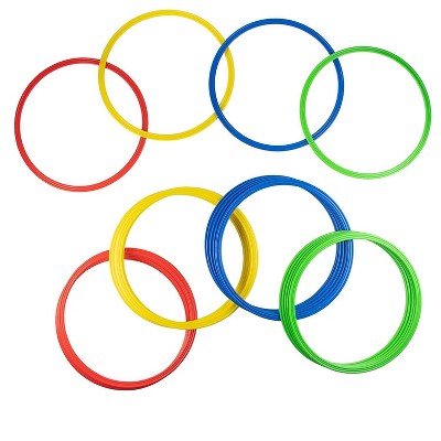 Juvale 24 Pack Agility Speed Training Rings for Sport Trainers, Gyms, Athletics, 4 Assorted Colors