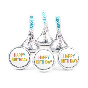 324ct Happy Birthday Stickers for Hershey's Kisses Party Favors, DIY Party Decorations (324 Count) - By Just Candy - 1 of 2