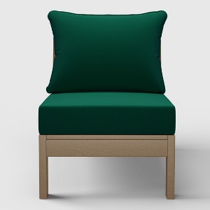 WestinTrends  Avalon Outdoor HDPE Deep Seating Modular Armless Patio Chair with Patio Cushions - 1 of 4