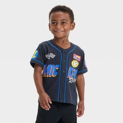 Toddler Boys' Disney Mickey Mouse Racing Jersey - Black