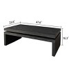 INFURNIC Coffee Tables Modern Black Floating Top Coffee Table with Spacious Design and Premium Wood Construction, Black, 47.64"*23.62"*16.3" - 3 of 4