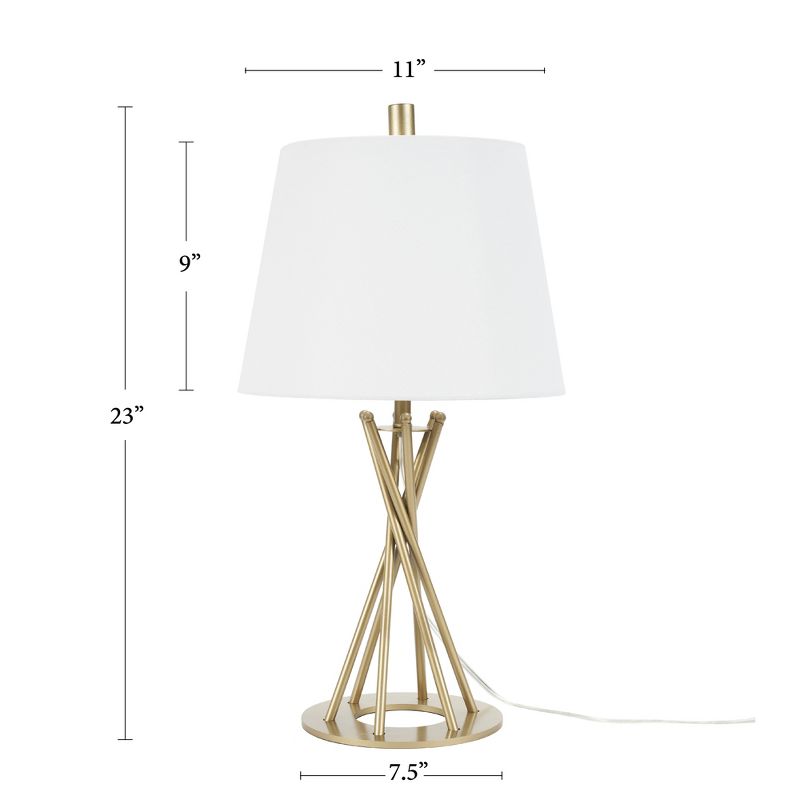 23" Gold Metal Twist Table Lamp - Nourison, 5 of 9