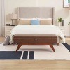 CAVINAS Rectangular Storage Ottoman Bench,Upholstered Ottoman with Solid Wood Feet for Living Room,Bedroom - 2 of 4