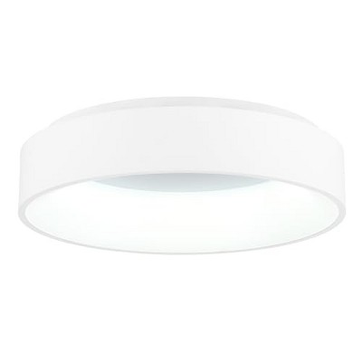 CWI Lighting Arenal LED Drum Shade Flush Mount With White Finish